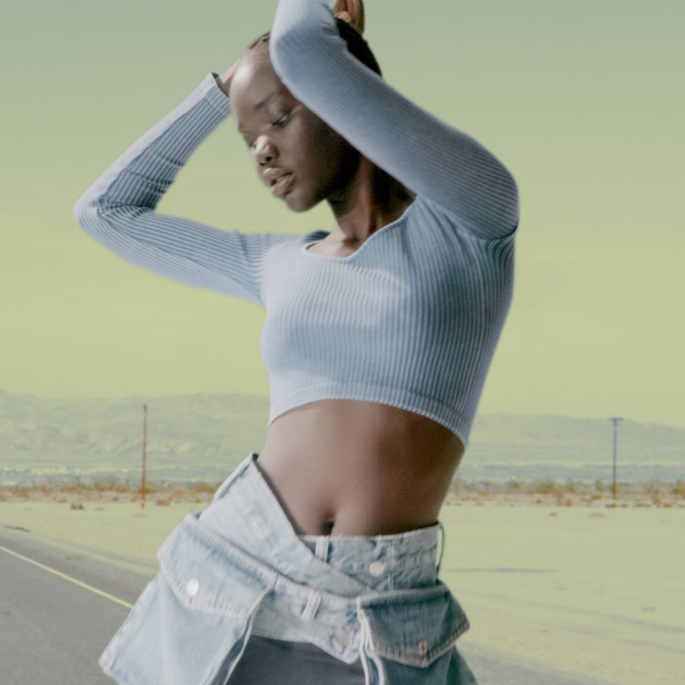 Zara seamless washed effect top